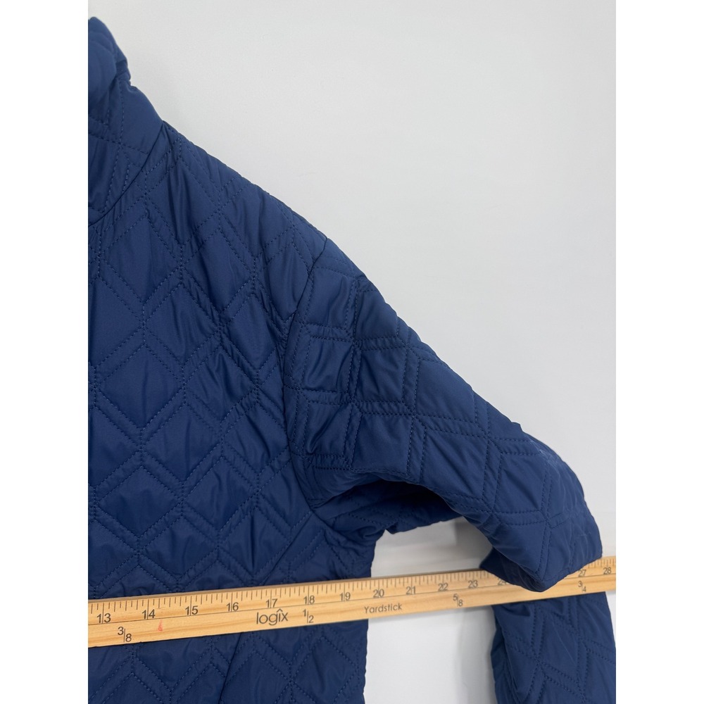 Lands End Quilted Jacket Womens S Blue Diamond Stitch Barn Coat Fall Outdoor - Picture 6 of 9